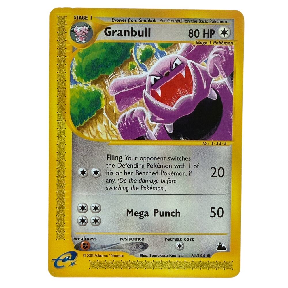 Pokémon TCG Granbull 61/144 Skyridge 2003 E-Series Non Holo Vintage Card EX-NM